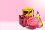 Сlipart birthday cupcake candle background baked   BillionPhotos