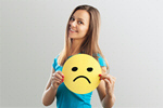 Сlipart unhappy woman circle concept face   BillionPhotos