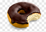 Сlipart Donut Missing Bite Cake Isolated Chocolate photo cut out BillionPhotos