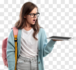 Сlipart child elearning tablet teen african american photo cut out BillionPhotos