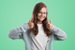 Сlipart thumb up person woman happy   BillionPhotos