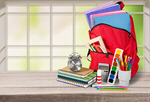 Сlipart school backpack back full background   BillionPhotos
