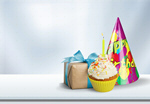 Сlipart birthday cake candle confetti cupcake   BillionPhotos