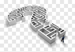 Сlipart Maze Question Mark Asking Confusion Problems 3d cut out BillionPhotos