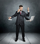 Сlipart multitasking entrepreneur task busy phone   BillionPhotos