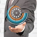 Сlipart Hand and illustration analyzing business chart computer graphic   BillionPhotos