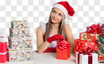 Сlipart Santa Claus Christmas Women Sensuality Gift photo cut out BillionPhotos