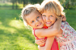 Сlipart Embracing Sister Childhood Smiling Friendship photo  BillionPhotos