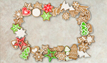 Сlipart gingerbread white paper background closeup   BillionPhotos