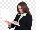 Сlipart Laptop Isolated Carrying Computer Women photo cut out BillionPhotos