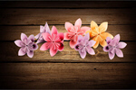 Сlipart origami flower paper art isolated   BillionPhotos
