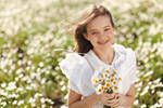 Сlipart child kid smell field background photo  BillionPhotos