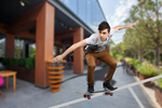 Сlipart man male longboard park safety   BillionPhotos