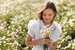 Сlipart child kid smell field background photo  BillionPhotos
