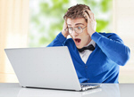 Сlipart Man nerd surprised debt concerned pc boss   BillionPhotos