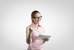 Сlipart woman tablet business online background   BillionPhotos