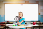 Сlipart child funny megaphone news blackboard   BillionPhotos
