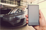 Сlipart Hand holds phone and car advertisement app application business   BillionPhotos