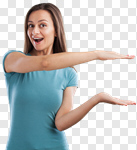 Сlipart box woman hand showing girl photo cut out BillionPhotos