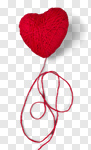 Сlipart Wool Knitting Heart Shape Thread Red photo cut out BillionPhotos