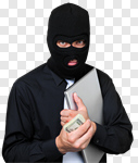Сlipart Stealing Thief Currency White Collar Crime Identity photo cut out BillionPhotos