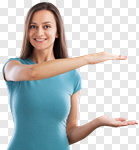 Сlipart box woman hand showing girl photo cut out BillionPhotos