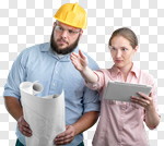 Сlipart engineer civil tablet group construction photo cut out BillionPhotos