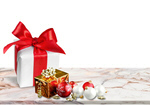 Сlipart white noel decorated package background   BillionPhotos