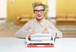 Сlipart woman journalist face literature glasses   BillionPhotos