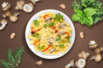 Сlipart pasta chicken cream parsley fettuccine   BillionPhotos