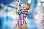 Сlipart Karaoke Singer Female Microphone Singing   BillionPhotos