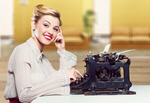 Сlipart Retro secretary old fashioned past horizontal business woman   BillionPhotos