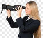Сlipart Hand-Held Telescope Searching Women Finding Discovery photo cut out BillionPhotos