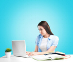 Сlipart work woman desk student laptop   BillionPhotos