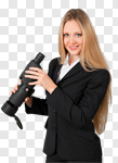 Сlipart Hand-Held Telescope Searching Women Finding Discovery photo cut out BillionPhotos