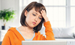 Сlipart woman tired frustrated computer laptop   BillionPhotos