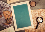 Сlipart map background compass old blackboard photo  BillionPhotos