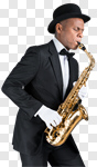 Сlipart sax melody handsome entranced shirt photo cut out BillionPhotos