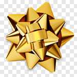 Сlipart Christmas Bow Bow Gift Gold 3d cut out BillionPhotos