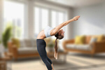 Сlipart yoga exercise doing girl home   BillionPhotos