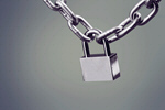 Сlipart Key lock locked brass chain chrome clipping   BillionPhotos