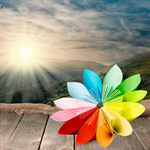 Сlipart origami red yellow isolated decoration   BillionPhotos