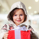 Сlipart Child giving a Christmas present beautiful box brown celebration   BillionPhotos