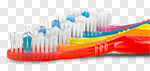 Сlipart Toothbrush Dental Hygiene Dental Equipment Rainbow Red photo cut out BillionPhotos