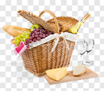 Сlipart Picnic Picnic Basket Basket Food Isolated photo cut out BillionPhotos