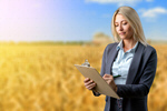 Сlipart field woman farmer tablet agronomy   BillionPhotos