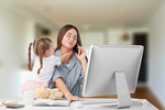Сlipart mom work busy home woman   BillionPhotos
