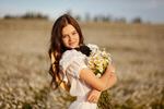 Сlipart child kid smell field background photo  BillionPhotos