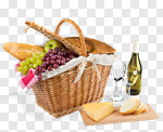 Сlipart Picnic Picnic Basket Basket Food Isolated photo cut out BillionPhotos