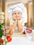 Сlipart kid chef fruit vegetarian table   BillionPhotos
